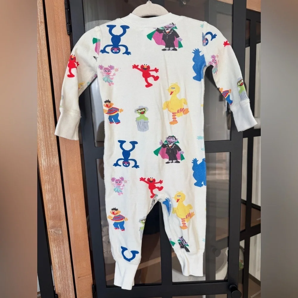 Hanna Andersson Sesame Street zippy footies playsuit coverall baby elmo abby - Picture 2 of 5